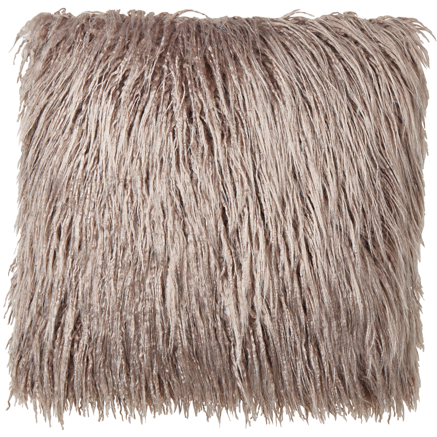 Dekokissen 2er Set COROKIA Webpelz 45 x 45 cm Beige Ohne Muster