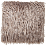 Dekokissen 2er Set COROKIA Webpelz 45 x 45 cm Beige Ohne Muster