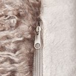 Dekokissen 2er Set COROKIA Webpelz 45 x 45 cm Beige Ohne Muster