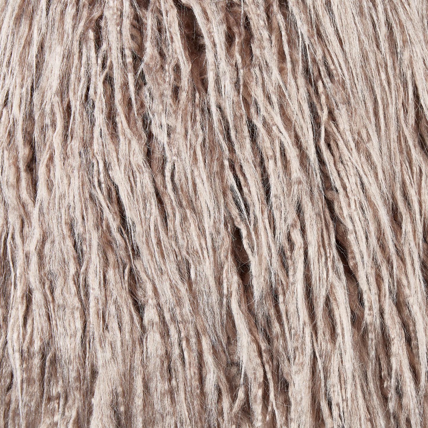 Dekokissen 2er Set COROKIA Webpelz 45 x 45 cm Beige Ohne Muster