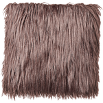 Dekokissen 2er Set COROKIA Webpelz 45 x 45 cm Braun Ohne Muster