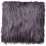Dekokissen 2er Set COROKIA Webpelz 45 x 45 cm Dunkelgrau Ohne Muster