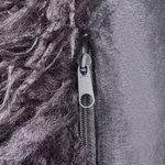 Dekokissen 2er Set COROKIA Webpelz 45 x 45 cm Dunkelgrau Ohne Muster