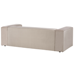 2-Sitzer Ecksofa Samtstoff taupe linksseitig VERNON