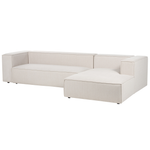 3-Sitzer Ecksofa hellbeige linksseitig VERNON