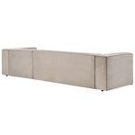 3-Sitzer Ecksofa Samtstoff taupe linksseitig VERNON