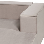 3-Sitzer Ecksofa Samtstoff taupe linksseitig VERNON