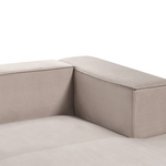 3-Sitzer Ecksofa Samtstoff taupe linksseitig VERNON