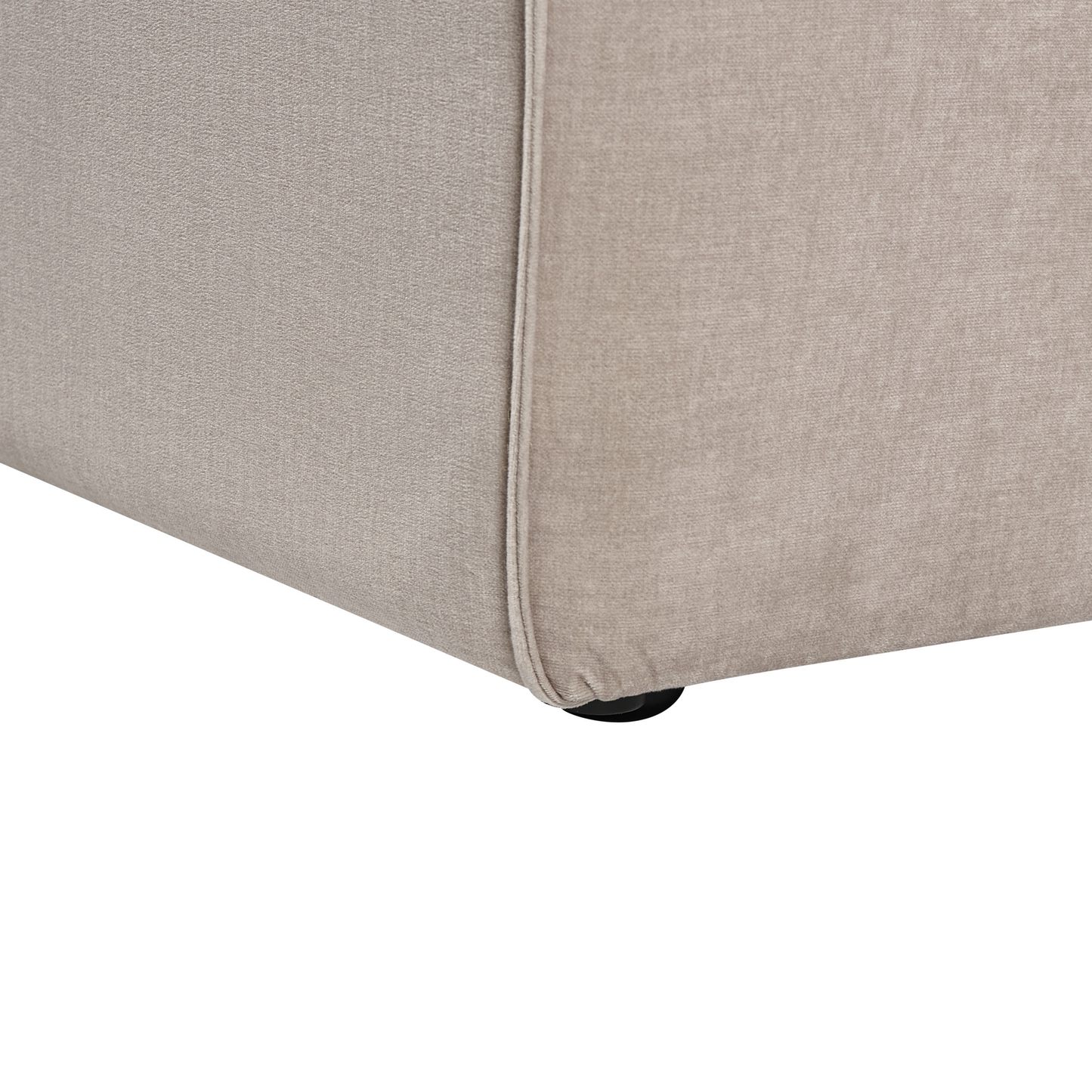 3-Sitzer Ecksofa Samtstoff taupe linksseitig VERNON