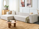 3-Sitzer Ecksofa hellbeige rechtsseitig VERNON