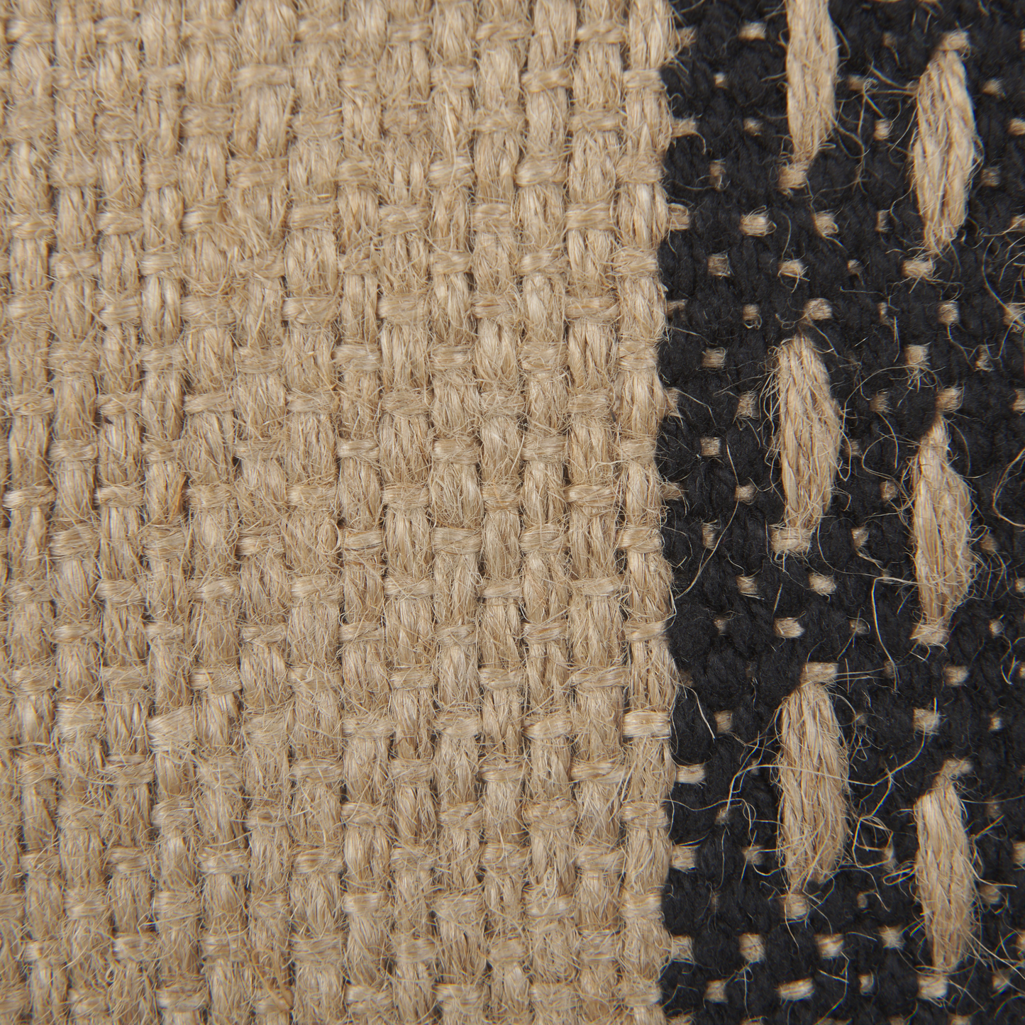 Dekokissen DESALIX Jute 45 x 45 cm Beige Streifenmuster