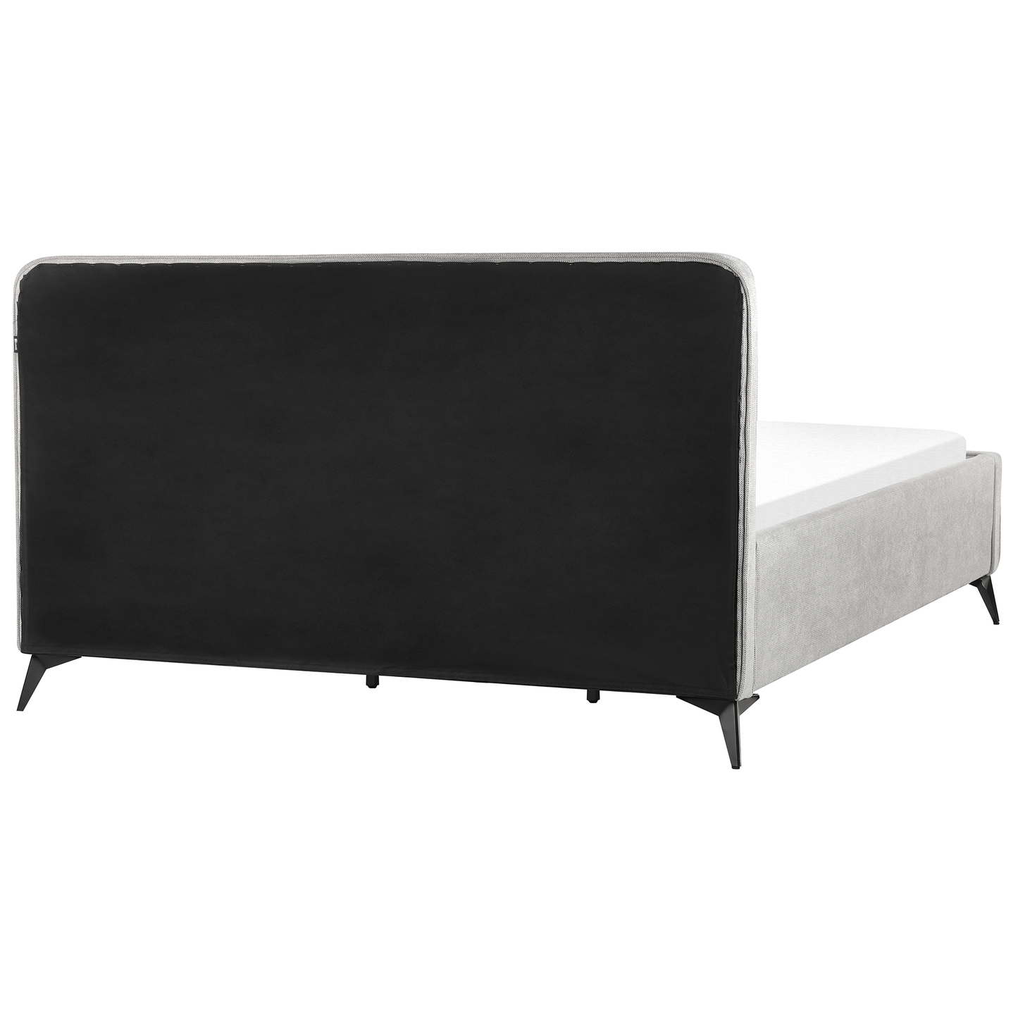 Bett mit Lattenrost Stoff VALOGNES 180 x 200 cm Hellgrau