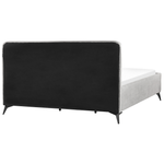 Bett mit Lattenrost Stoff VALOGNES 180 x 200 cm Hellgrau