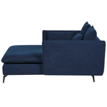 Chaiselongue Stoff marineblau / schwarz CHARMES