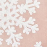 Dekokissen MURRAYA Samtstoff 45 x 45 cm Rosa Weihnachtsmotiv