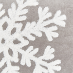 Dekokissen MURRAYA Samtstoff 45 x 45 cm Grau Weihnachtsmotiv