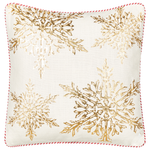 Dekokissen 2er Set STAPELIA Baumwolle 45 x 45 cm Weiss Weihnachtsmotiv