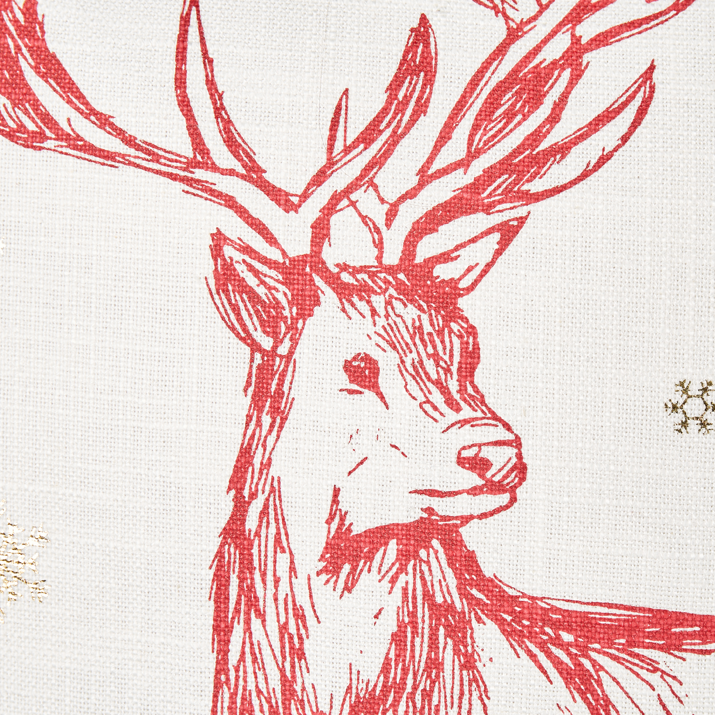 Dekokissen 2er Set VALLOTA Baumwolle 45 x 45 cm Weiss Weihnachtsmotiv