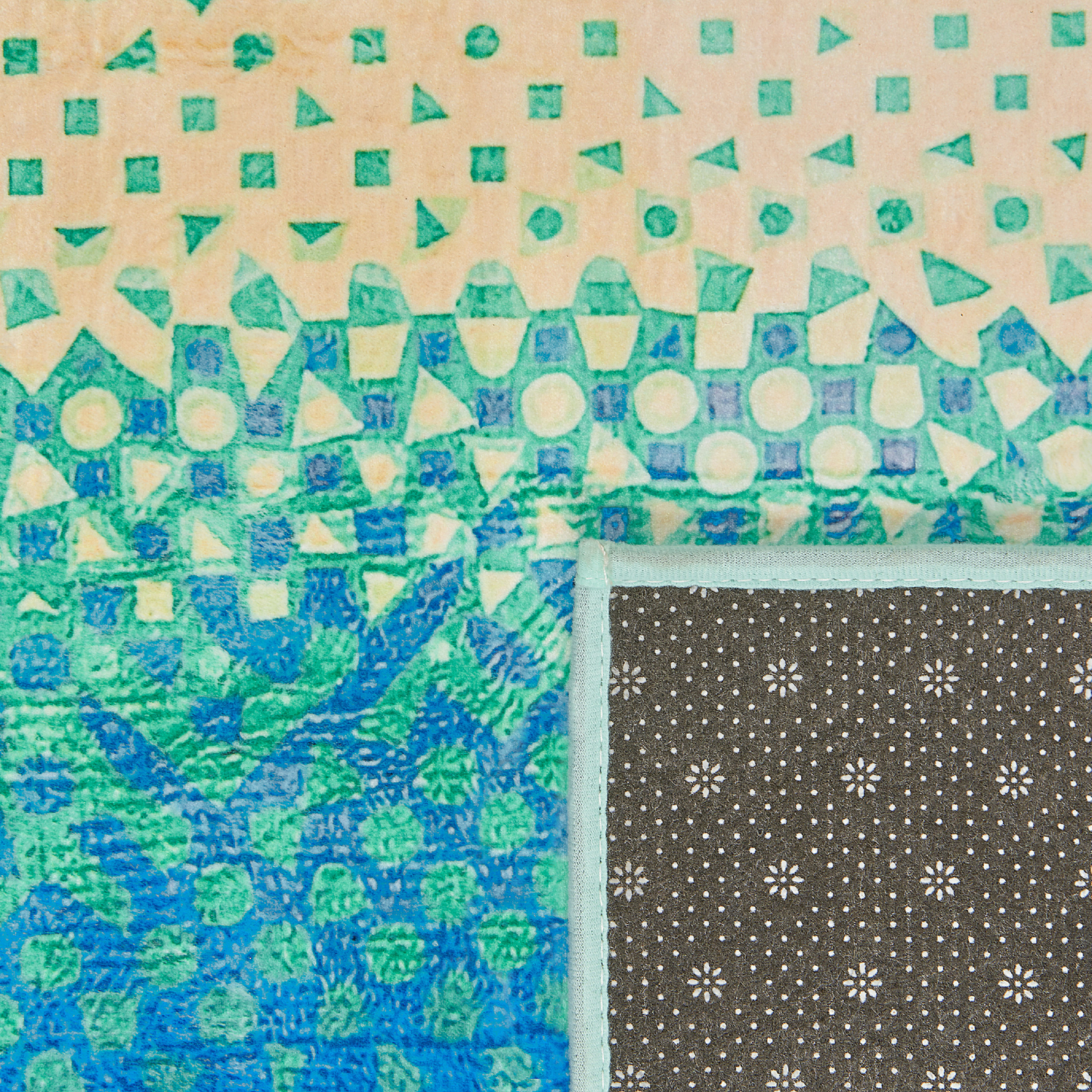 Teppich blau-grün 160 x 230 cm Flecken-Motiv Kurzflor SUSUZ