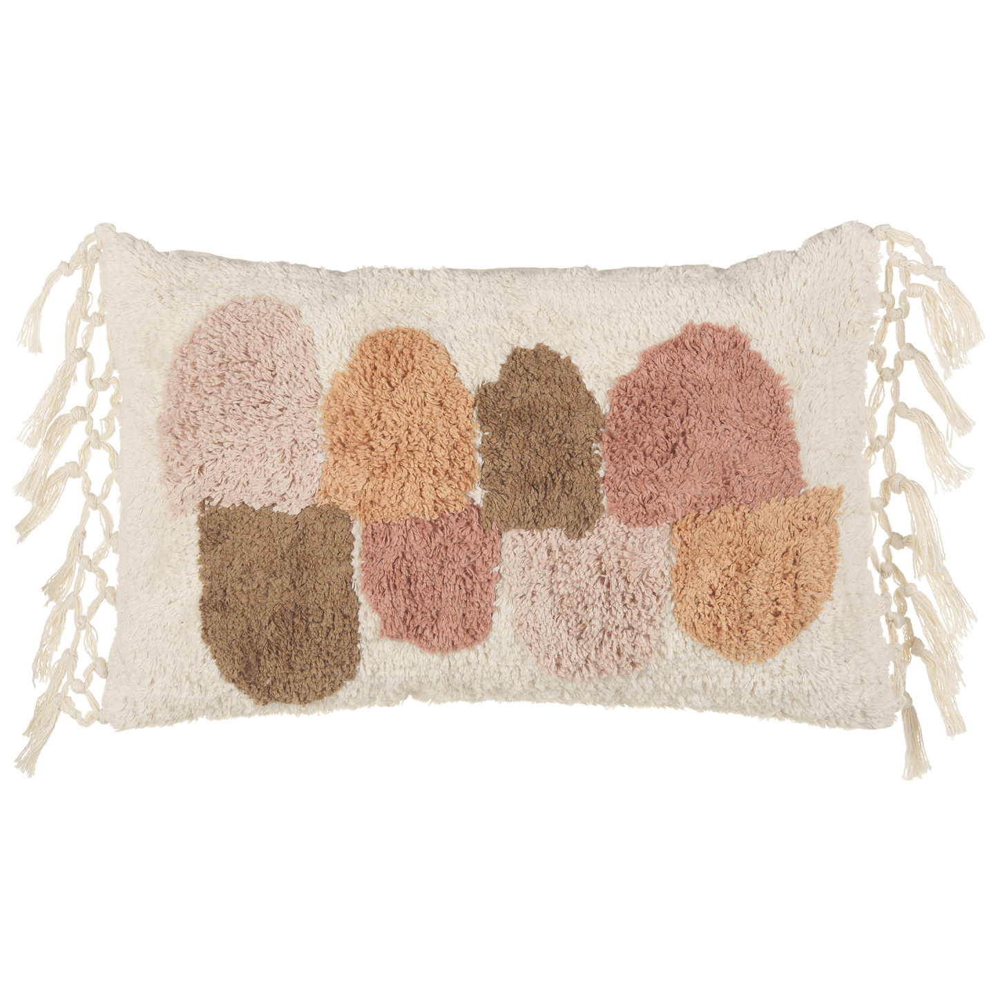 Kissen 2er Set Getuftet Baumwolle Beige CALTHA 30 x 50 cm