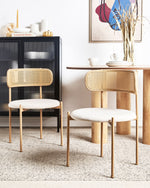 Esszimmerstuhl 2er Set ANDOVER Metall Hellbraun