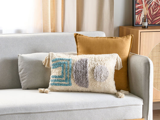 Baumwollkissen mit Quasten, 30 x 50 cm, mehrfarbig CASSIOPE