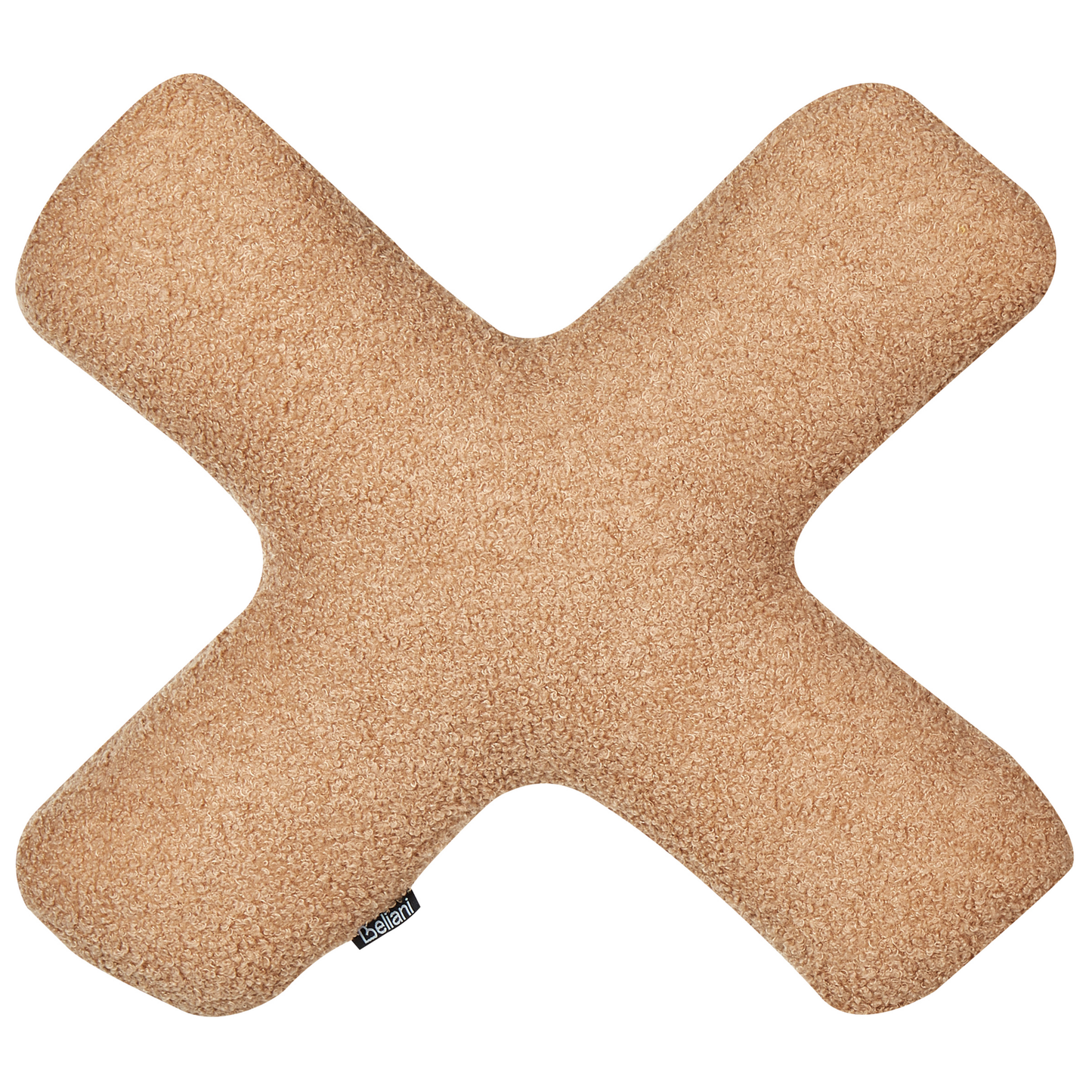 Dekokissen 2er Set HESPERIS Bouclé Hellbraun Ohne Muster