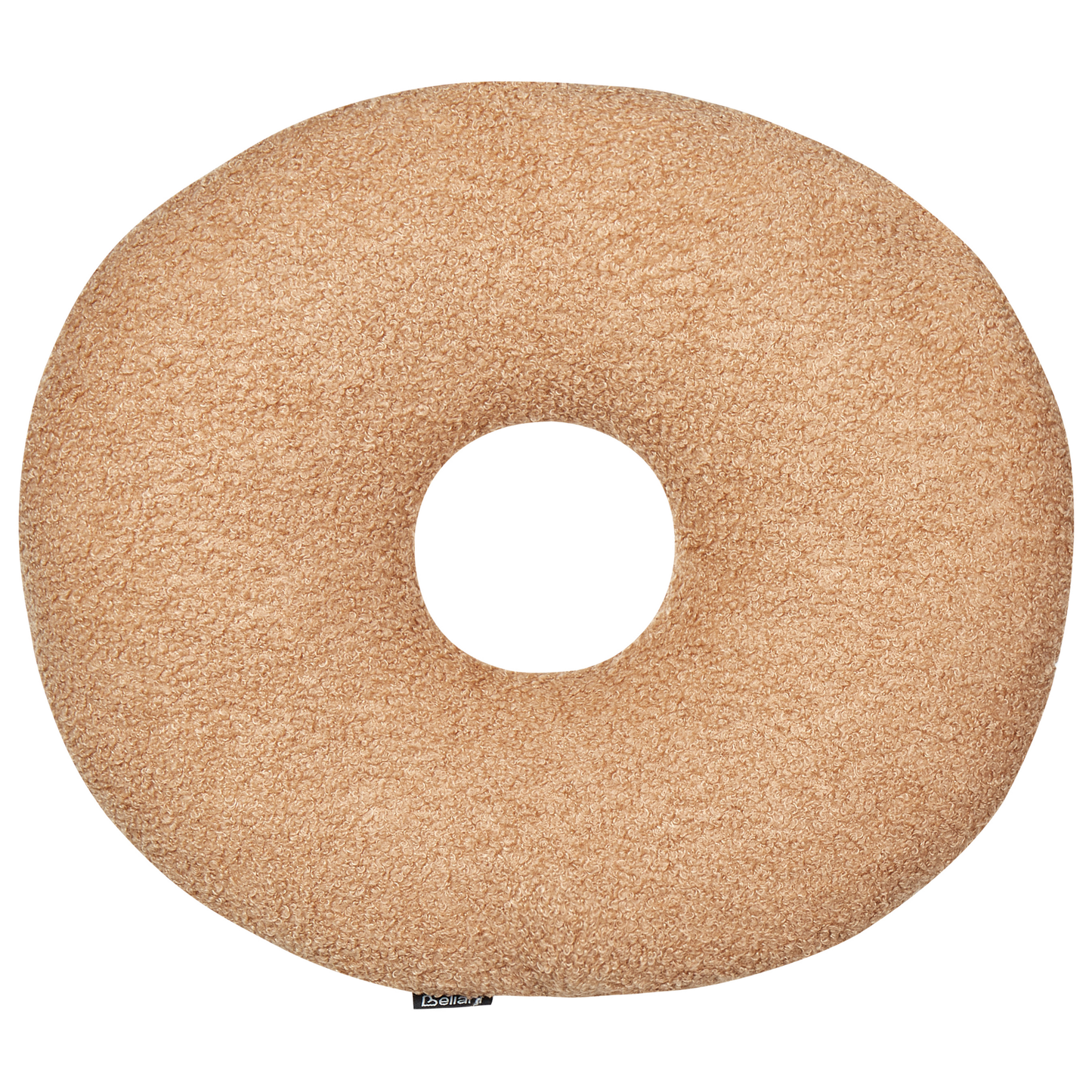 Dekokissen 2er Set HESPERIS Bouclé Hellbraun Ohne Muster