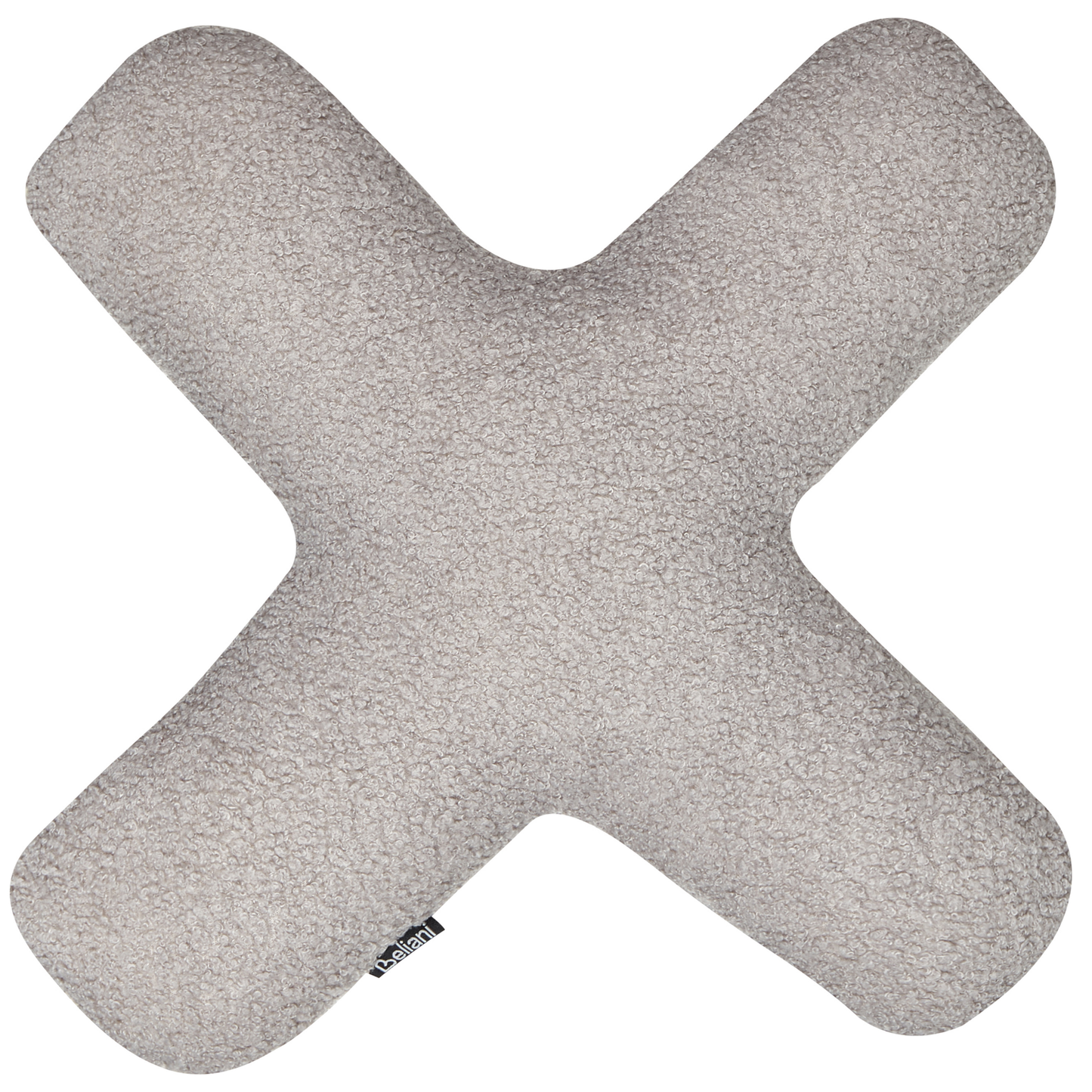 Dekokissen 2er Set HESPERIS Bouclé Hellgrau Ohne Muster