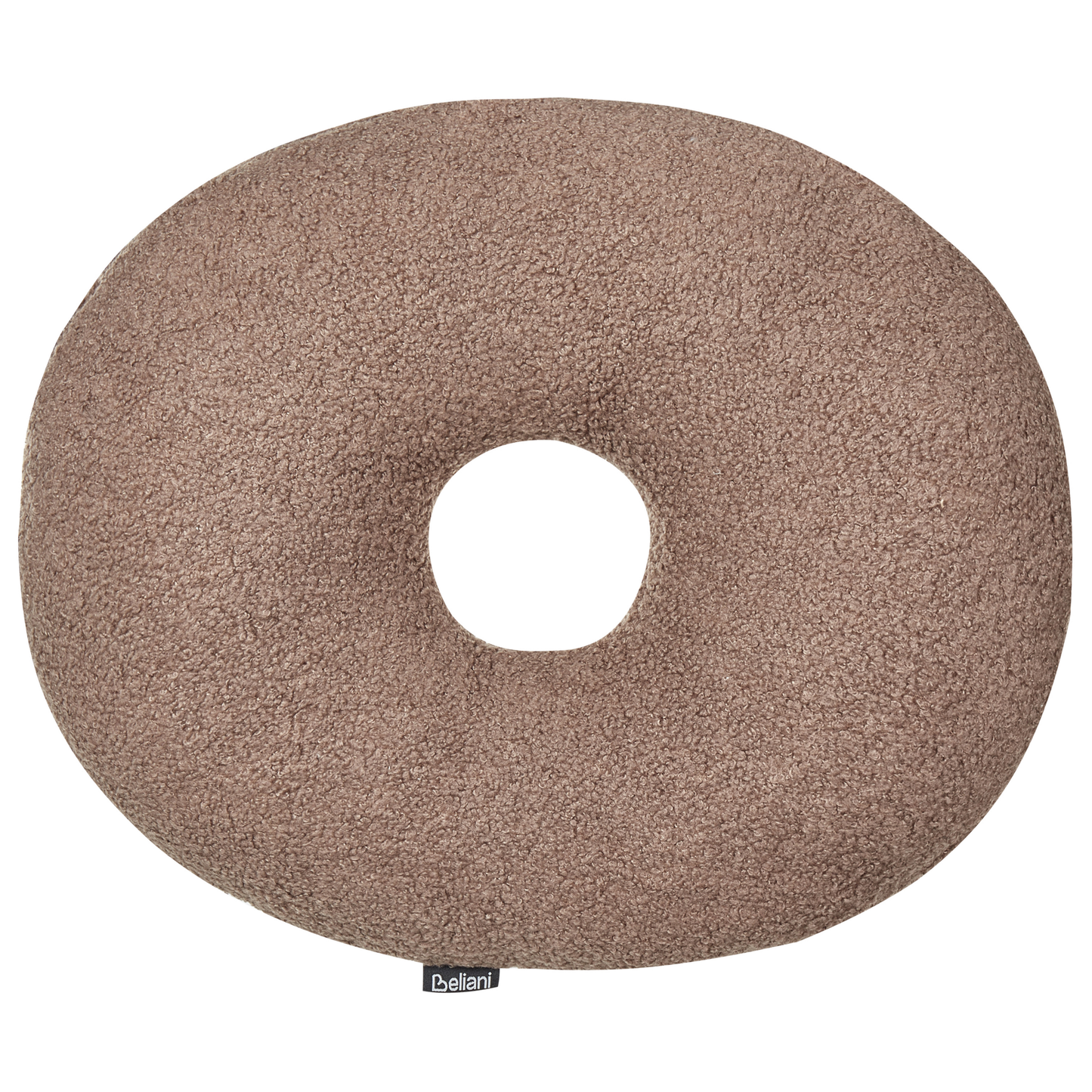 Dekokissen 2er Set HESPERIS Bouclé Braun Ohne Muster