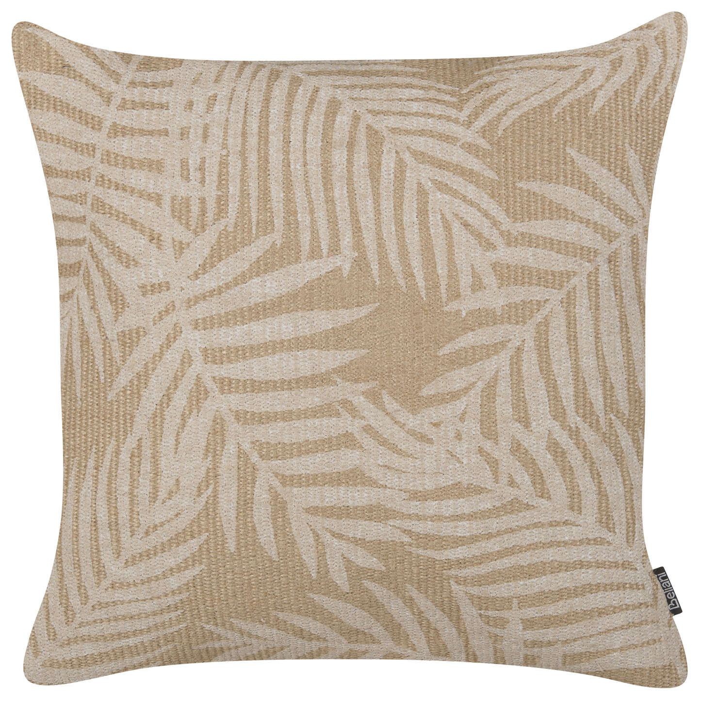 Dekokissen 2er Set RUBUS Jute 45 x 45 cm Beige Pflanzenmuster
