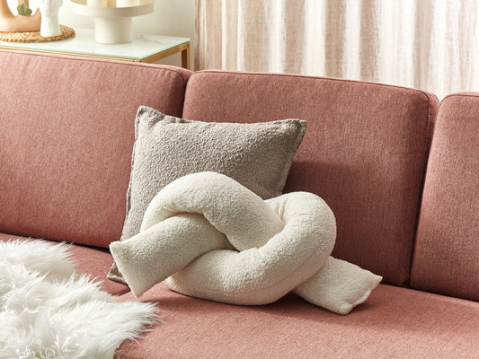 Dekokissen GLADIOLUS Bouclé 172 x 14 cm Cremeweiss Ohne Muster