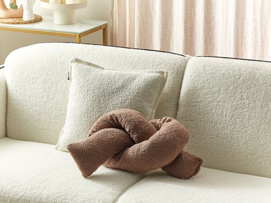 Dekokissen GLADIOLUS Bouclé 172 x 14 cm Braun Ohne Muster