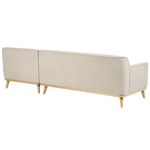 3-Sitzer Ecksofa Cord hellbeige linksseitig SIMOS
