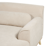 3-Sitzer Ecksofa Cord hellbeige linksseitig SIMOS