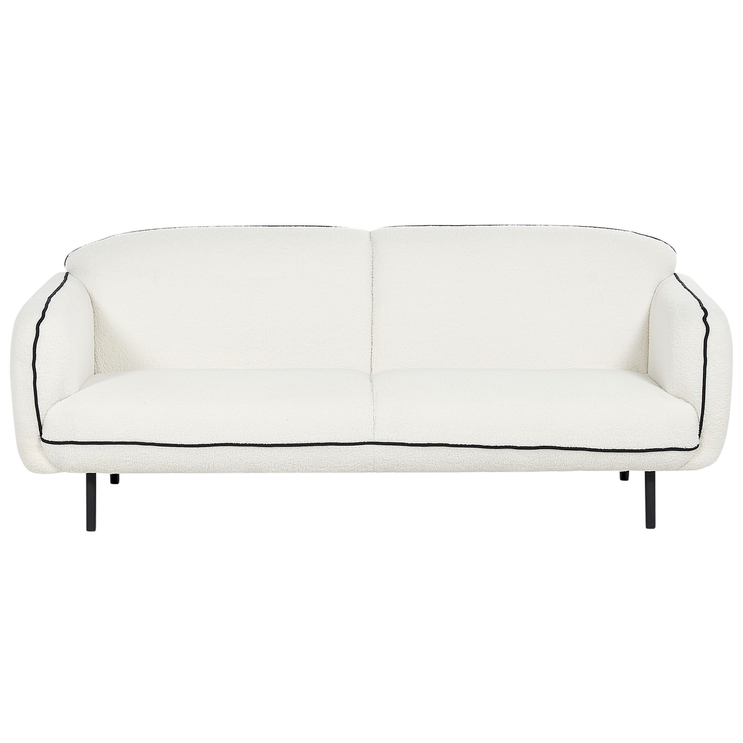 3-Sitzer Sofa Bouclé weiss / schwarz TONSBERG