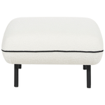 3-Sitzer Sofa Bouclé weiss / schwarz mit Ottomane TONSBERG