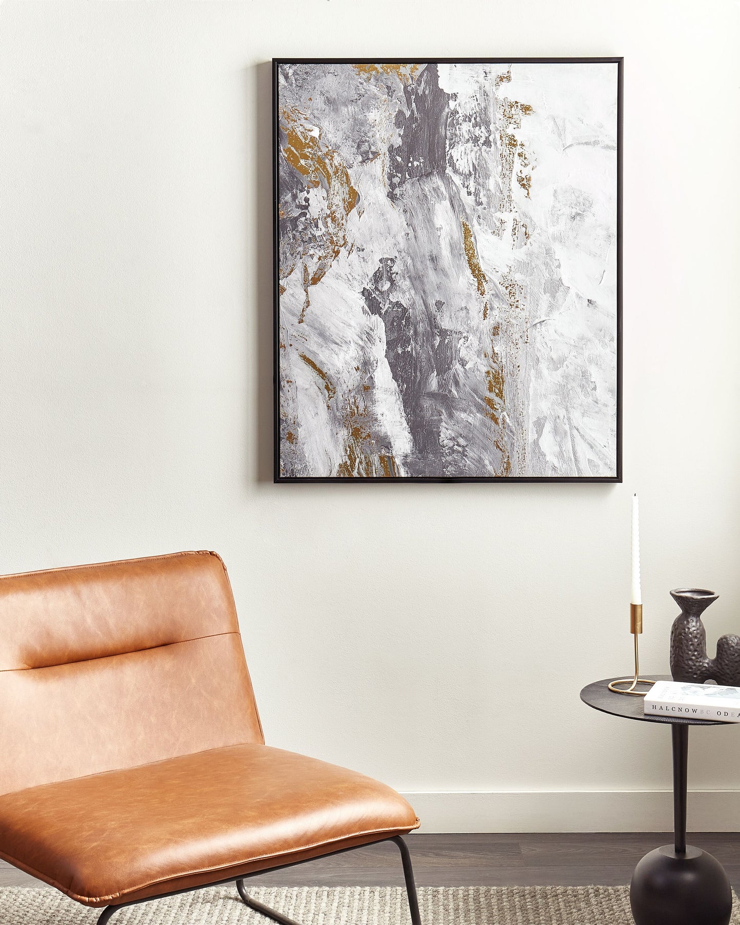 Canvas JESI Abstraktes Muster 83 x 103 cm Grau