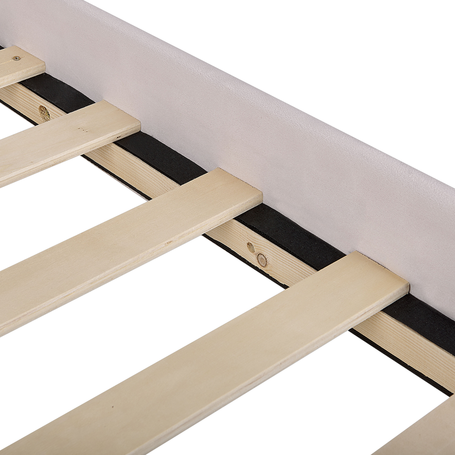 Polsterbett Samtstoff pastellrosa Lattenrost 90 x 200 cm NOZAY