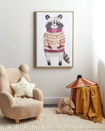 Canvas CAMPLI Tiermotiv 63 x 99 cm Grau