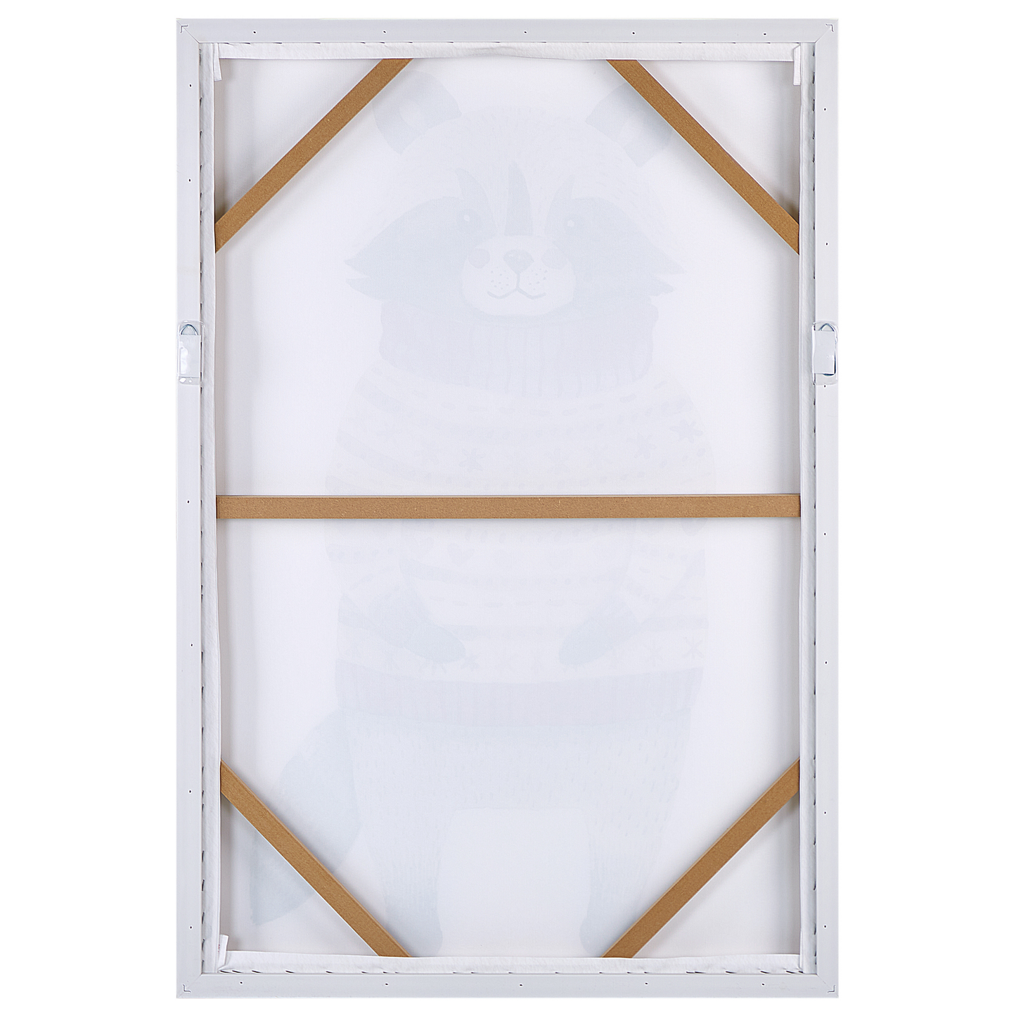 Canvas CAMPLI Tiermotiv 63 x 99 cm Grau