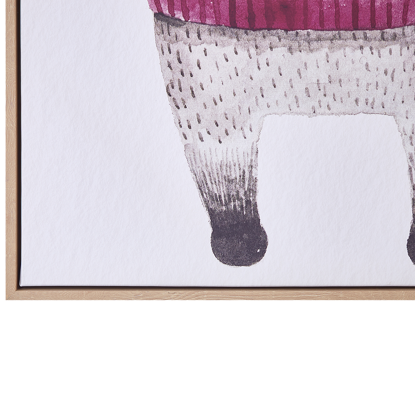 Canvas CAMPLI Tiermotiv 63 x 99 cm Grau