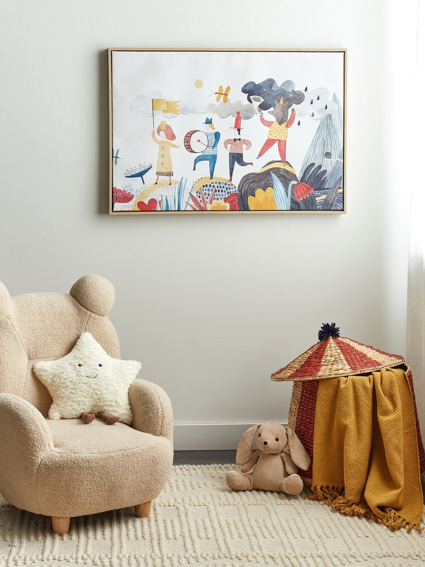 Canvas BIBBIENA Kindermotiv 63 x 99 cm Bunt