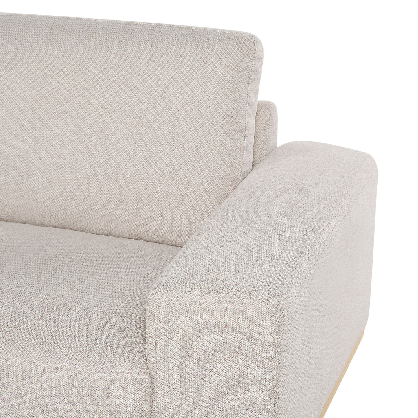 3-Sitzer Ecksofa beige rechtsseitig NORA
