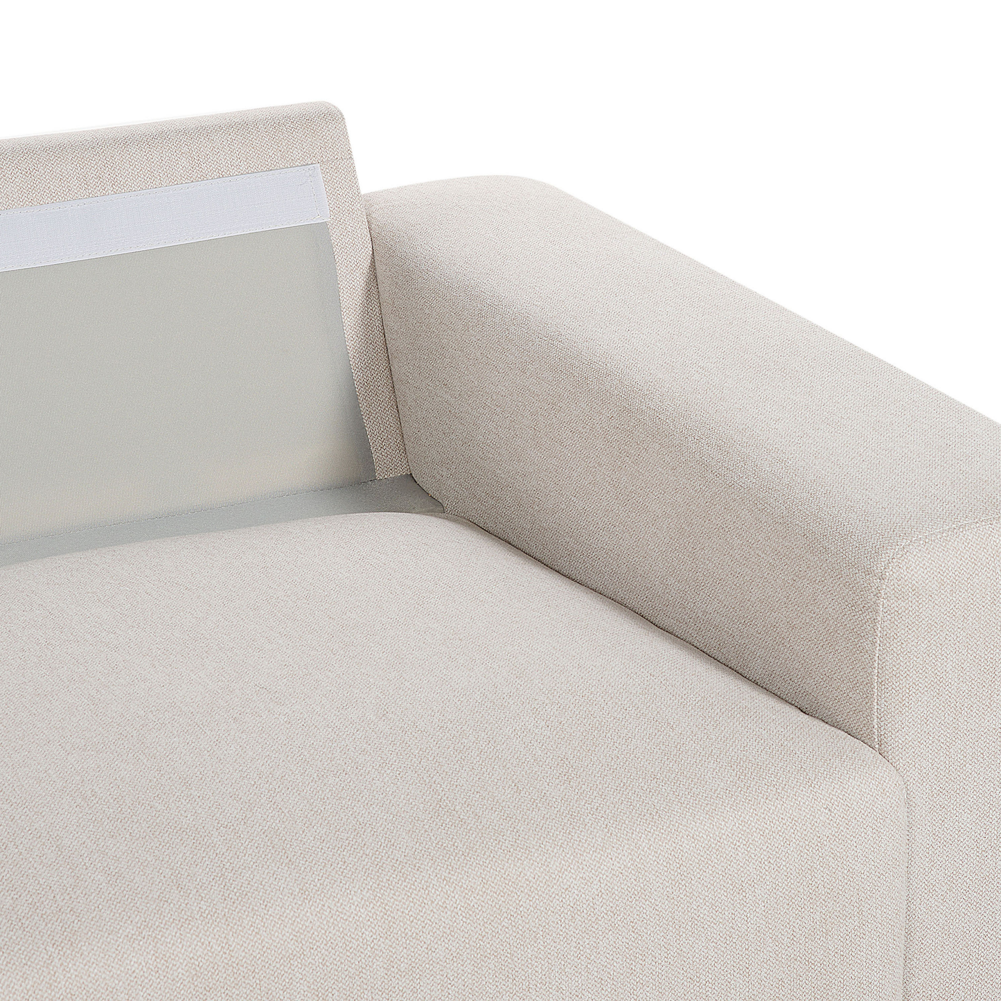 3-Sitzer Ecksofa beige rechtsseitig NORA