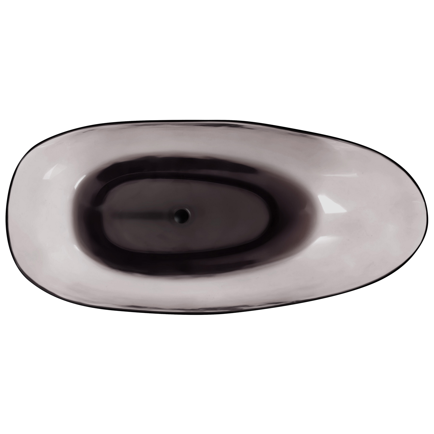 Badewanne freistehend schwarz oval 169 x 78 cm BLANCARENA
