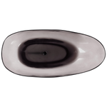 Badewanne freistehend schwarz oval 169 x 78 cm BLANCARENA