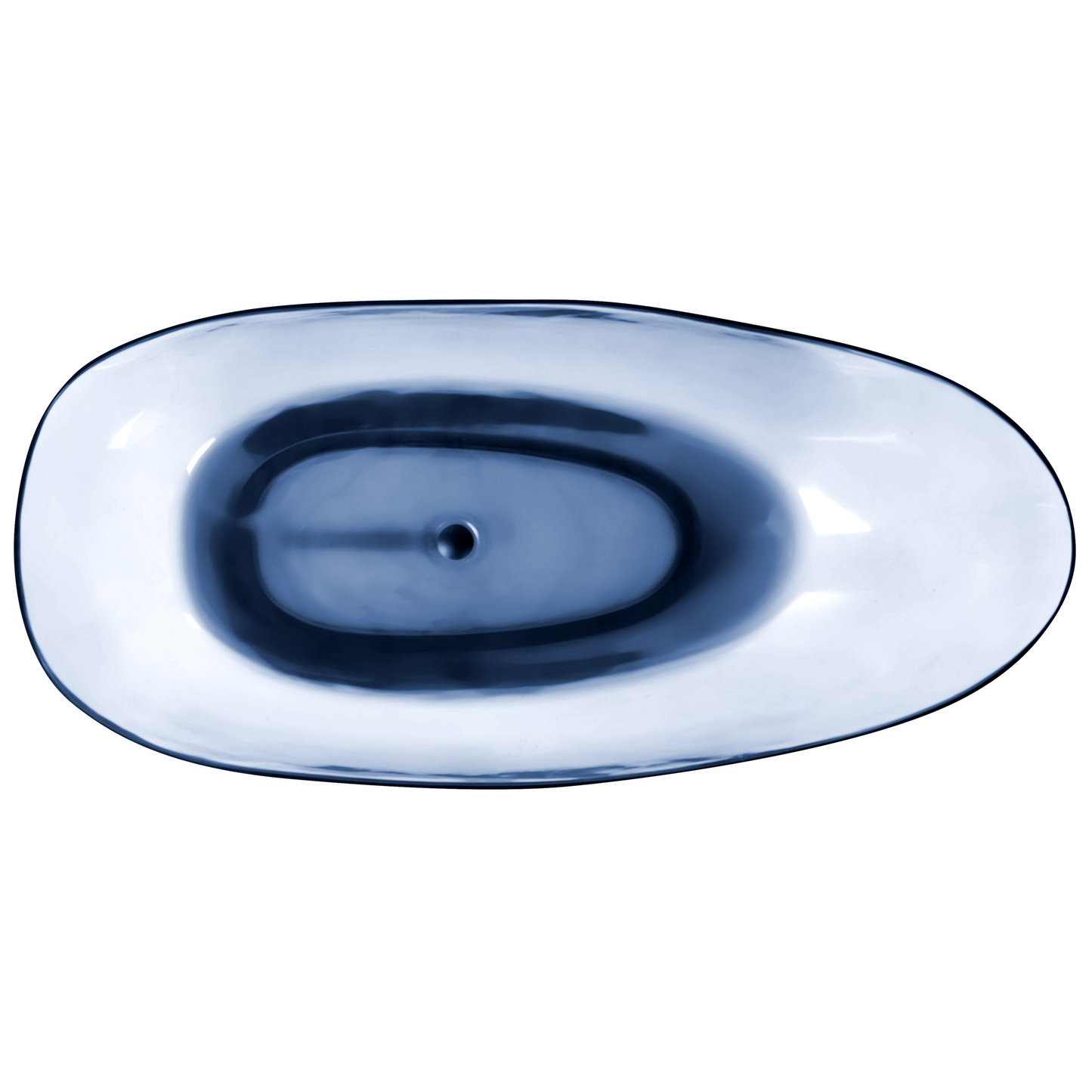 Badewanne freistehend hellblau oval 169 x 78 cm BLANCARENA