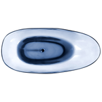Badewanne freistehend hellblau oval 169 x 78 cm BLANCARENA
