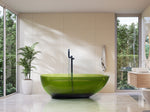 Badewanne freistehend grün oval 169 x 78 cm BLANCARENA